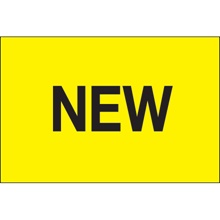 2 x 3" - "New" (Fluorescent Yellow) Labels image