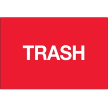 2 x 3" - "Trash" (Fluorescent Red) Labels image