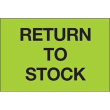 2 x 3" - "Return To Stock" (Fluorescent Green) Labels image