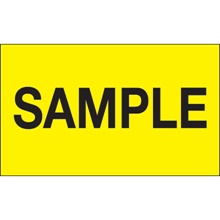 3 x 5" - "Sample" (Fluorescent Yellow) Labels image