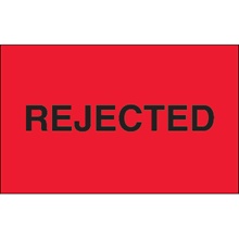 1 1/4 x 2" - "Rejected" (Fluorescent Red) Labels image