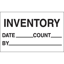 1 1/4 x 2" - "Inventory - Date - Count - By" Labels image