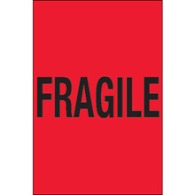 4 x 6" - "Fragile" (Fluorescent Red) Labels image