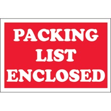 2 x 3" - "Packing List Enclosed" Labels image
