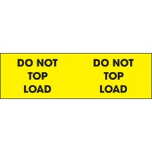 3 x 10" - "Do Not Top Load" (Fluorescent Yellow) Labels image