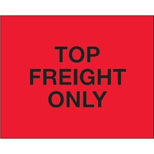 8 x 10" - "Top Load Freight Only" (Fluorescent Red) Labels image