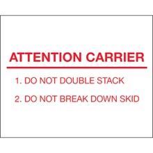 8 x 10" - "Attention Carrier" Labels image