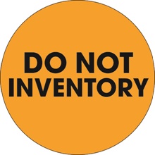 2" Circle - "Do Not Inventory" Fluorescent Orange Labels image