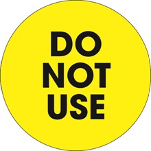 2" Circle - "Do Not Use" Fluorescent Yellow Labels image