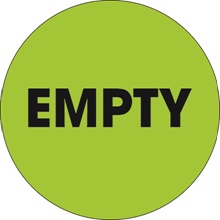 2" Circle - "Empty" Fluorescent Green Labels image