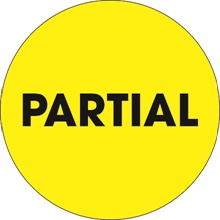 2" Circle - "Partial" Fluorescent Yellow Labels image