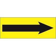 1 1/2 x 4" - "Arrow" Fluorescent Yellow Labels image
