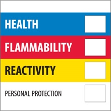 2 x 2" - "Health Flammability Reactivity" image