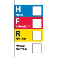 1 x 2" - "Health Flammability Reactivity" image