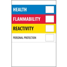 4 x 6" - "Health Flammability Reactivity" image