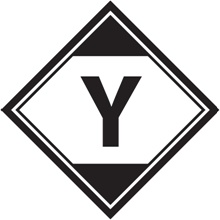 4 1/4 x 4 1/4" - "Y" Regulated Labels image