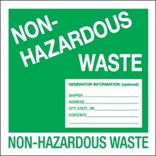 6 x 6" - "Non-Hazardous Waste" Labels image