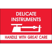2 x 3" - "Delicate Instruments - HWC" - Fragile Labels image