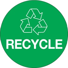 3" Green Circle "Recycle" image