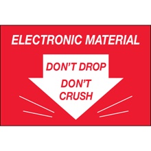 2 x 3" - "Don't Drop Don't Crush - Electronic Material" Labels image