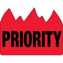 1 1/2 x 2" - "Priority" (Bill of Lading) Flame Labels image