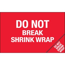 5 x 8" - "Do Not Break Shrink Wrap" (Bill of Lading) Labels image