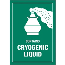 3 x 4 1/4" - "Contains Cryogenic Liquid" Labels image