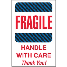 4 x 6" - "Fragile - Handle With Care" Labels image