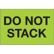 2 x 3" - "Do Not Stack" (Fluorescent Green) Labels image