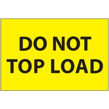 2 x 3" - "Do Not Top Load" (Fluorescent Yellow) Labels image