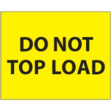 8 x 10" - "Do Not Top Load" (Fluorescent Yellow) Labels image