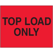 8 x 10" - "Top Load Only" (Fluorescent Red) Labels image