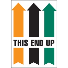 4 x 6" - "This End Up" Arrow Labels image