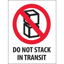 3 x 4" - "Do Not Stack In Transit" Labels image
