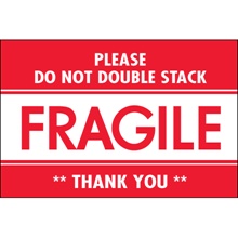 2 x 3" - "Fragile - Do Not Double Stack" Labels image