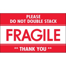3 x 5" - "Fragile - Do Not Double Stack" Labels image