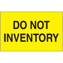 3 x 5" - "Do Not Inventory" (Fluorescent Yellow) Labels image