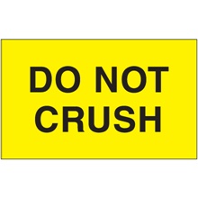 3 x 5" - "Do Not Crush" (Fluorescent Yellow) Labels image