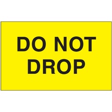 3 x 5" - "Do Not Drop" (Fluorescent Yellow) Labels image