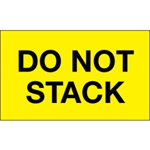 3 x 5" - "Do Not Stack" (Fluorescent Yellow) Labels image