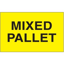 3 x 5" - "Mixed Pallet" (Fluorescent Yellow) Labels image