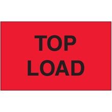 3 x 5" - "Top Load" (Fluorescent Red) Labels image