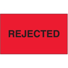 3 x 5" - "Rejected" (Fluorescent Red) Labels image