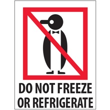 3 x 4" - "Do Not Freeze or Refrigerate" Labels image