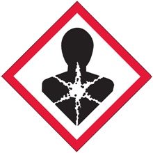 1 x 1" Pictogram - Health Hazard Labels image