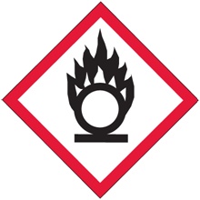 1 x 1" Pictogram - Flame Over Circle Labels image