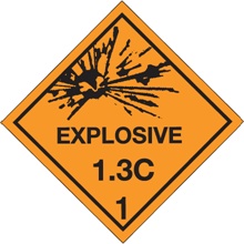 4 x 4" - "Explosive - 1.3C - 1" Labels image