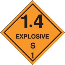 4 x 4" - "1.4 - Explosive - S 1" Labels image