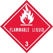 4 x 4" - "Flammable Liquids - 3" Labels image