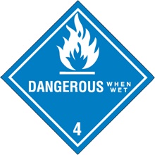 4 x 4" - "Dangerous When Wet - 4" Labels image